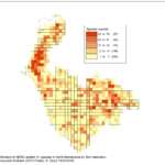 Distribution of NERC species in North Merseyside by 1km square.
