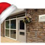 Santa hat on biobank